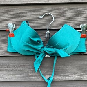 Teal Halter Bikini Top